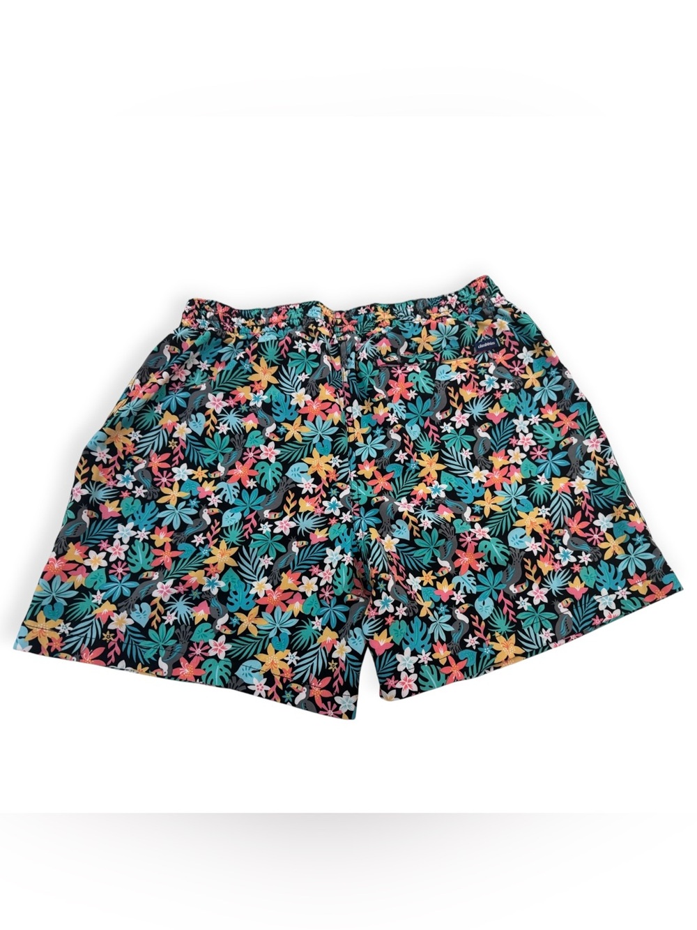Chubbies Swim Trunks Mens Large Tropical Parrot Elastic Waist Vacation Shorts - Picture 4 of 11
